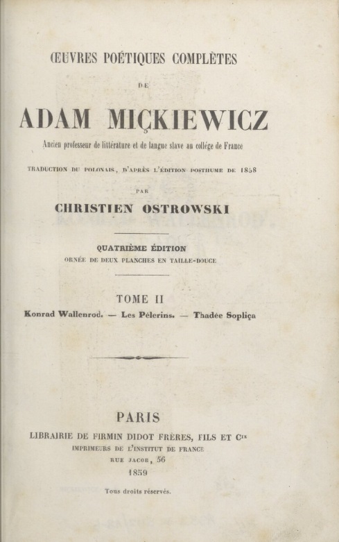 1845, tłum. Krystyn Ostrowski, Polona