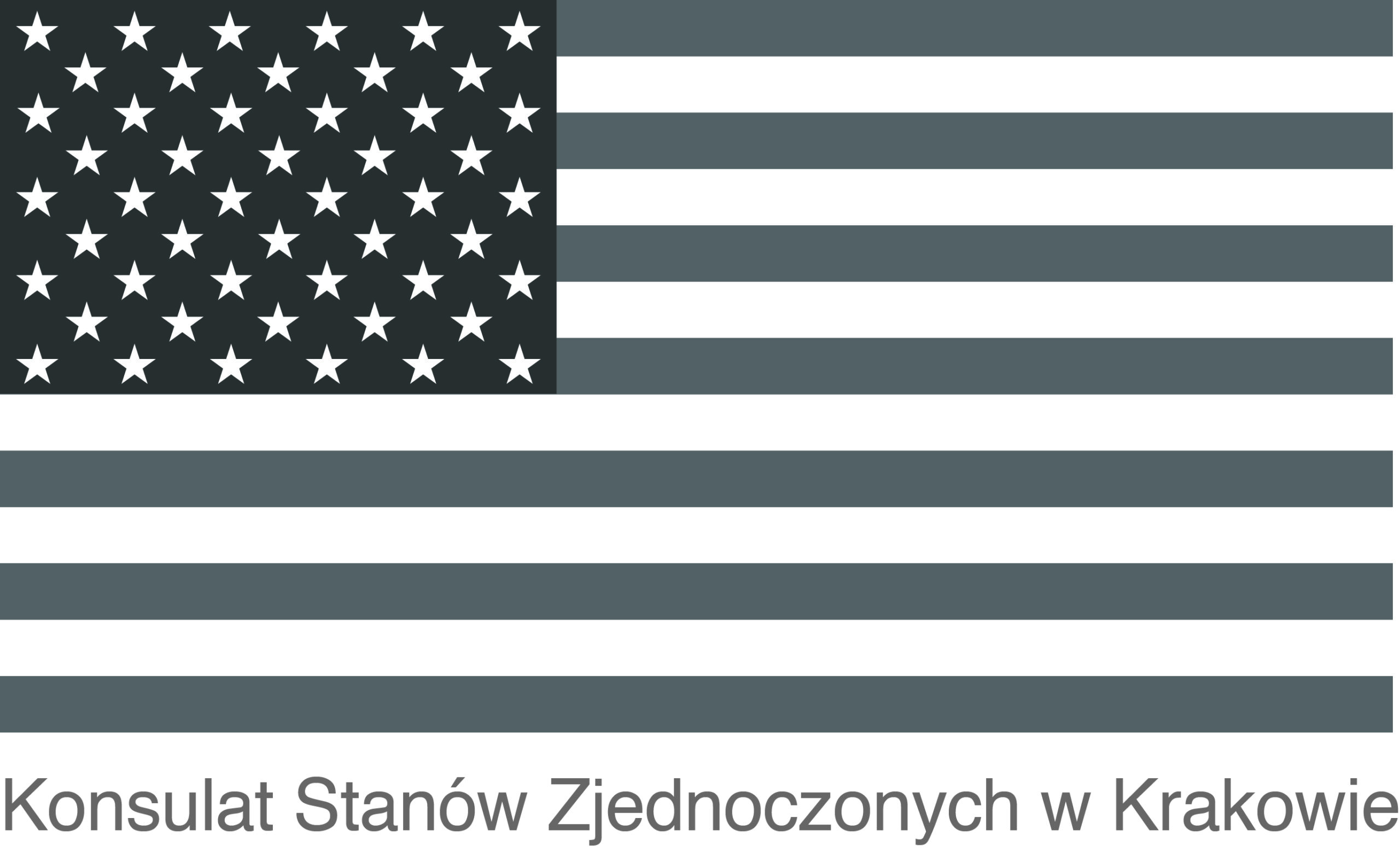 Logo Ambasady Stanów Zjednoczonych w Warszawie, Konsulatu Generalnego USA w Krakowie i Departamentu Stanu USA. Logo Ambasady Stanów Zjednoczonych w Warszawie, Konsulatu Generalnego USA w Krakowie i Departamentu Stanu USA.