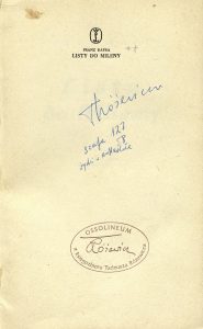 Franz Kafka, „Listy do Mileny”, Wydawnictwo Literackie, Kraków 1959