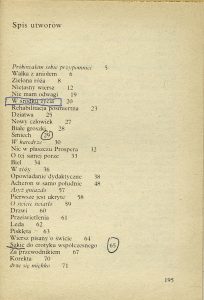 Tadeusz Różewicz, „Na powierzchni poematu i w środku”,  Czytelnik, Warszawa 1989