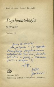 Antoni Kępiński, „Psychopatologia nerwic”, Państwowy Zakład Wydawnictw Lekarskich, Warszawa 1979
