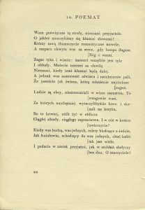 Stefan Napierski, „List do przyjaciela”,  Hoesick, Warszawa 1928