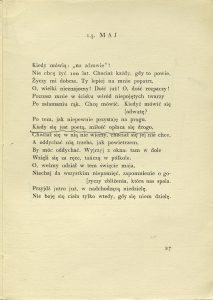 Stefan Napierski, „List do przyjaciela”,  Hoesick, Warszawa 1928