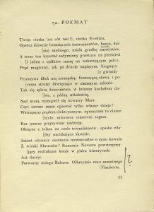 Stefan Napierski, „List do przyjaciela”,  Hoesick, Warszawa 1928