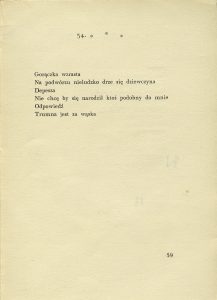 Stefan Napierski, „List do przyjaciela”,  Hoesick, Warszawa 1928