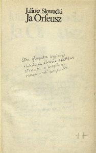 Juliusz Słowacki, „Ja Orfeusz”, Państwowy Instytut Wydawniczy, Warszawa 1978