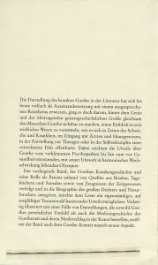 Manfred Wenzel, „Goethe und die Medizin”, Insel Verlag, Frankfurt nad Menem 1992