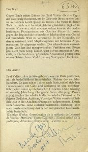 Paul Valery, „Mein Faust”, Deutscher Taschenbuch Verlag, Monachium 1963