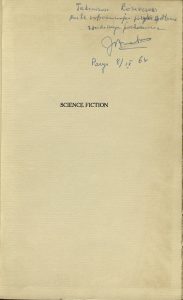 Jan Brzękowski, „Science Fiction”, Oficyna Poetów i Malarzy, Londyn 1964
