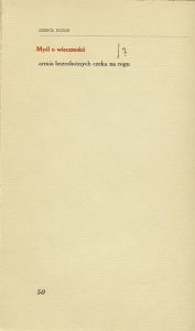 Jan Brzękowski, „Science Fiction”, Oficyna Poetów i Malarzy, Londyn 1964