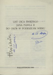 Jan Paweł II, „List do osób w podeszłym wieku”, Pallottinum 1999