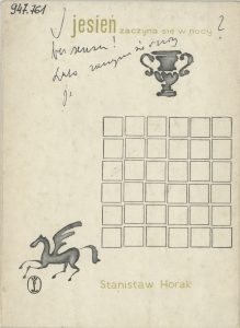 Stanisław Horak, „Jesień zaczyna się w nocy”, Wydawnictwo Literackie, Kraków 1961