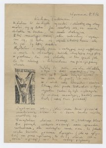List Jerzego Tchórzewskiego do Tadeusza Różewicza z 8 maja 1956