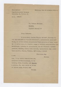 List do Tadeusza Różewicza z redakcji „Nowej kultury” z odmową druku utworu Majowy wieczór, 30 września 1953