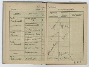 Książeczka legitymacyjna Tadeusza Różewicza, studenta historii sztuki na Wydziale Humanistycznym Uniwersytetu Jagiellońskiego