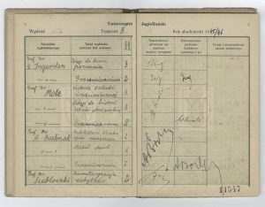 Książeczka legitymacyjna Tadeusza Różewicza, studenta historii sztuki na Wydziale Humanistycznym Uniwersytetu Jagiellońskiego