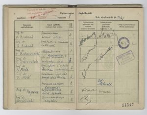 Książeczka legitymacyjna Tadeusza Różewicza, studenta historii sztuki na Wydziale Humanistycznym Uniwersytetu Jagiellońskiego
