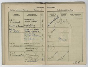 Książeczka legitymacyjna Tadeusza Różewicza, studenta historii sztuki na Wydziale Humanistycznym Uniwersytetu Jagiellońskiego