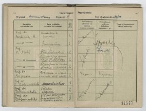 Książeczka legitymacyjna Tadeusza Różewicza, studenta historii sztuki na Wydziale Humanistycznym Uniwersytetu Jagiellońskiego