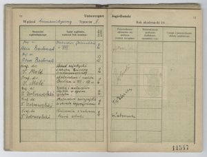 Książeczka legitymacyjna Tadeusza Różewicza, studenta historii sztuki na Wydziale Humanistycznym Uniwersytetu Jagiellońskiego