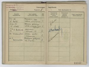 Książeczka legitymacyjna Tadeusza Różewicza, studenta historii sztuki na Wydziale Humanistycznym Uniwersytetu Jagiellońskiego