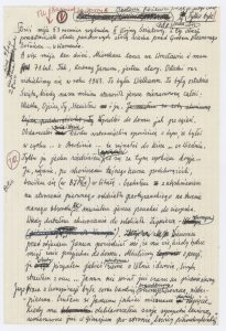 Tadeusz Różewicz, rękopis wspomnienia o bracie Januszu (Tylko tyle, fragment) z tomu Nasz starszy brat (1992)