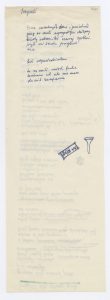Tadeusz Różewicz, rękopis wiersza Przyszli żeby zobaczyć poetę (fragment) z tomu Na powierzchni poematu i w środku (1983)