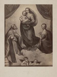 Madonna Sykstyńska, fotografia stalorytu według obrazu Rafaela Santi, zbiory Biblioteki Narodowej