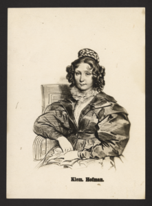 Achille Deveria (1800-1857), Klementyna z Tańskich Hoffmanowa, portret. fotografia litografii